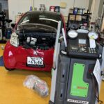 アイミーブ　エアコン修理　電動コンプレッサー交換